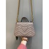 Gucci GG Marmont Small Beige Leather Bag