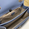 Gucci GG Flap Shoulder Bag On Chain Light Blue 510303