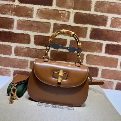 Gucci Bamboo 1947 small top handle brown bag