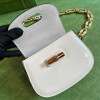Gucci Bamboo 1947 white mini top handle bag