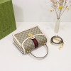 Gucci Ophidia small white gg top handle bag