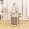 GUCCI GG Small Ophidia Bucket Bag in White