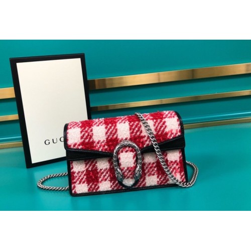 Gucci Dionysus Check Tweed Super Mini Bag 476432