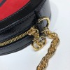 Ophidia mini GG round shoulder bag Red velvet
