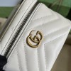 GG Marmont mini white top handle bag