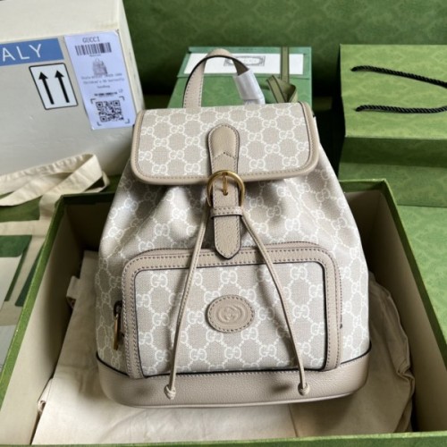 Gucci Beige White Backpack