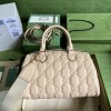 Gucci GG Matelassé leather medium duffle beige bag