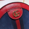 Ophidia mini GG round shoulder bag blue velvet