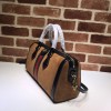 Gucci gg supreme brown velvet handle bag