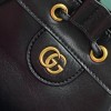 Gucci GG Diana Small Bucket Black Leather Bag