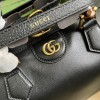 GUCCI DIANA Black Leather Crossbody Bag