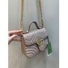 Gucci GG Marmont Small Beige Leather Bag