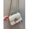 Gucci GG Marmont Small White Leather Bag