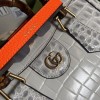 Gucci Diana small crocodile white tote bag 27cm