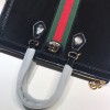 Gucci Ophidia GG Medium Black Velvet Tote Bag 524537