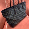 Gucci Shopping Tote Blue Denim Bag