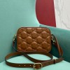 GG Matelassé brown leather shoulder bag