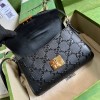 Gucci black medium GG shoulder bag