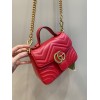 Gucci GG Marmont Small Red Leather Bag