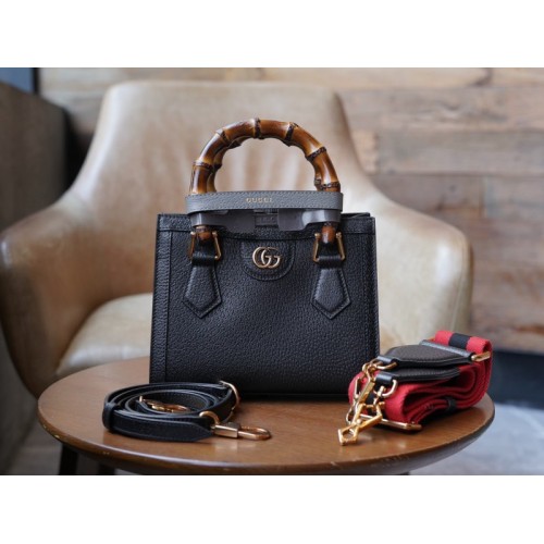 Gucci Diana Small Tote Black Bag 20cm