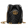 Gucci GG Marmont mini bucket leather bag