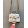 Gucci GG Marmont Small White Leather Bag