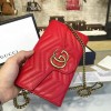 Gucci GG Marmont Matelassé Leather Super Mini Bag, Red