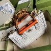 Gucci Diana small crocodile white tote bag 27cm