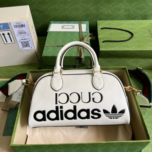 Gucci adidas x Gucci mini duffle white bag