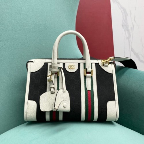 Gucci mini black leather double G bag