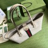 Gucci tote shopping bag beige & white bag