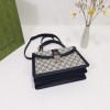 Gucci Ophidia small dark blue top handle bag