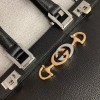 Gucci Zumi grainy leather small top handle bag Black
