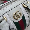 Gucci Savoy large duffle gray & beige bag