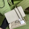 Gucci GG white chain wallet 497985