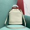 Gucci GG Diana Small Bucket White Leather Bag