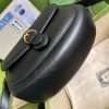 Gucci Embossed Leather Black leather shoulder bag