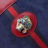 Gucci Rajah Large Suede Navy Tote