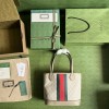 Gucci White Beige Ophidia GG Small Tote