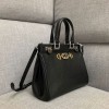 Gucci Zumi grainy leather small top handle bag Black