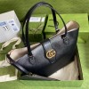 Gucci Dahlia Large Tote Double G Black Bag