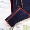 Gucci Rajah Large Suede Navy Tote