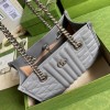 GG Marmont small tote gray bag