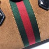 Gucci gg supreme brown velvet handle bag