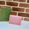 Gucci Diana card case wallet in pink leather