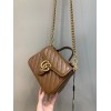 Gucci GG Marmont Small Beige Leather Bag 02