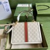 Gucci Ophidia small white top handle bag