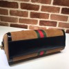 Gucci gg supreme brown velvet handle bag