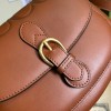 Gucci Embossed brown leather shoulder bag