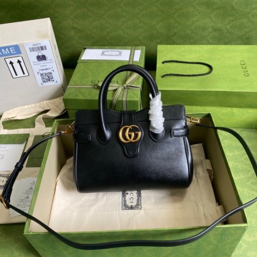 Gucci Dahlia black leather shoulder bag